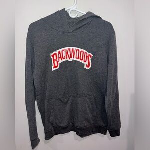 Back Woods Sweatshirt. Size L. Color Gray. Good Condition, and very cozy!